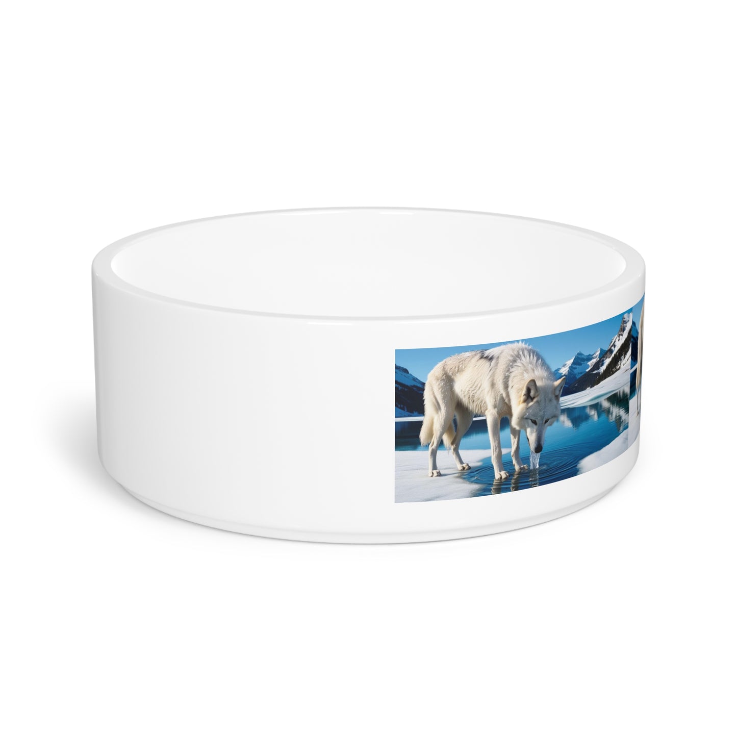 White Wolf Pet Bowl