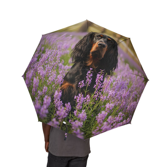 Gordon Setter Semi-Automatic Foldable Umbrella
