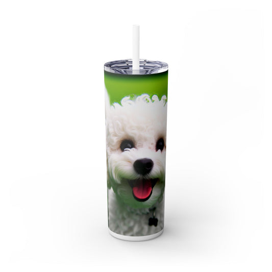 Bichonpoo Tumbler with Straw, 20oz