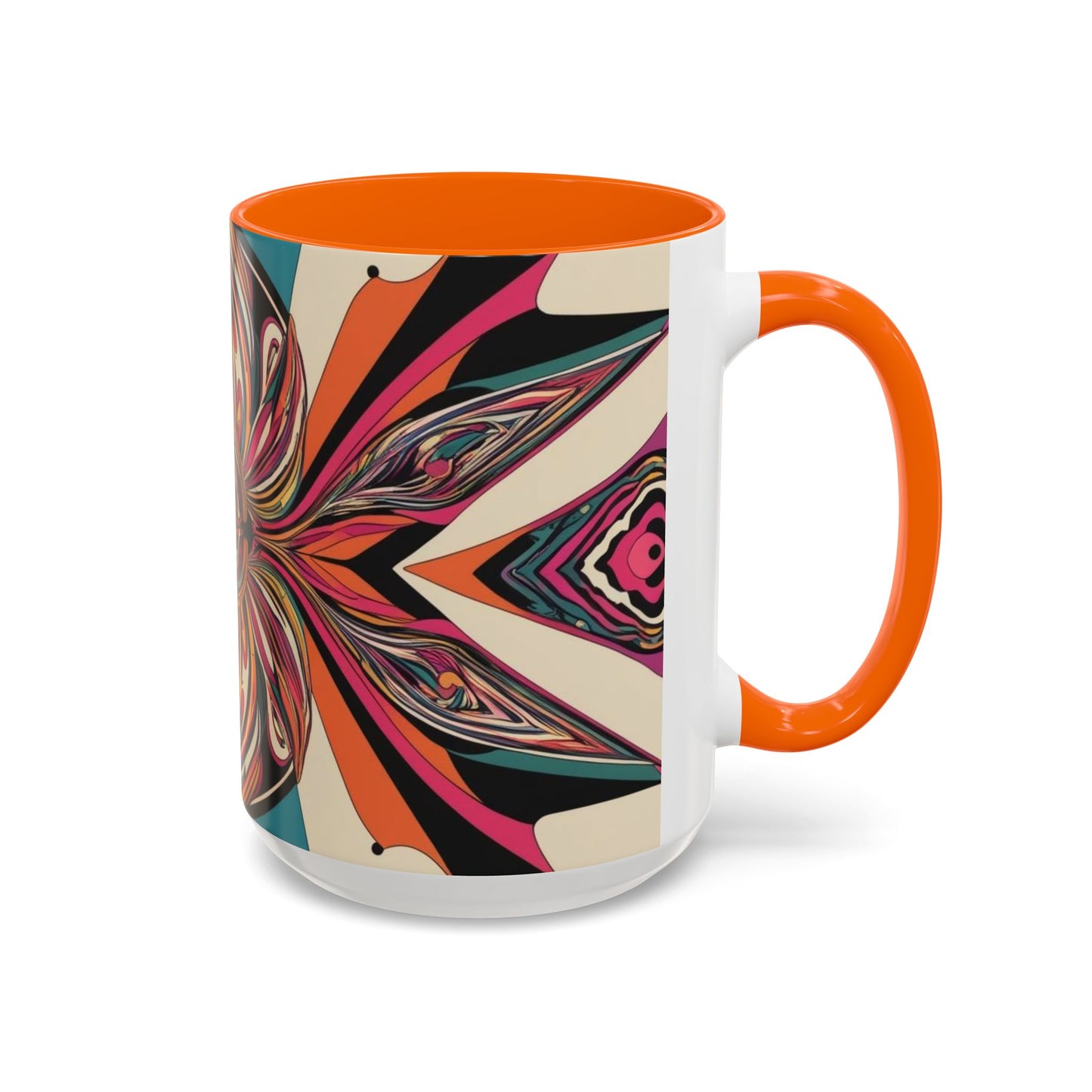 Optical Illusion Accent Mug – Ceramic Coffee Cup