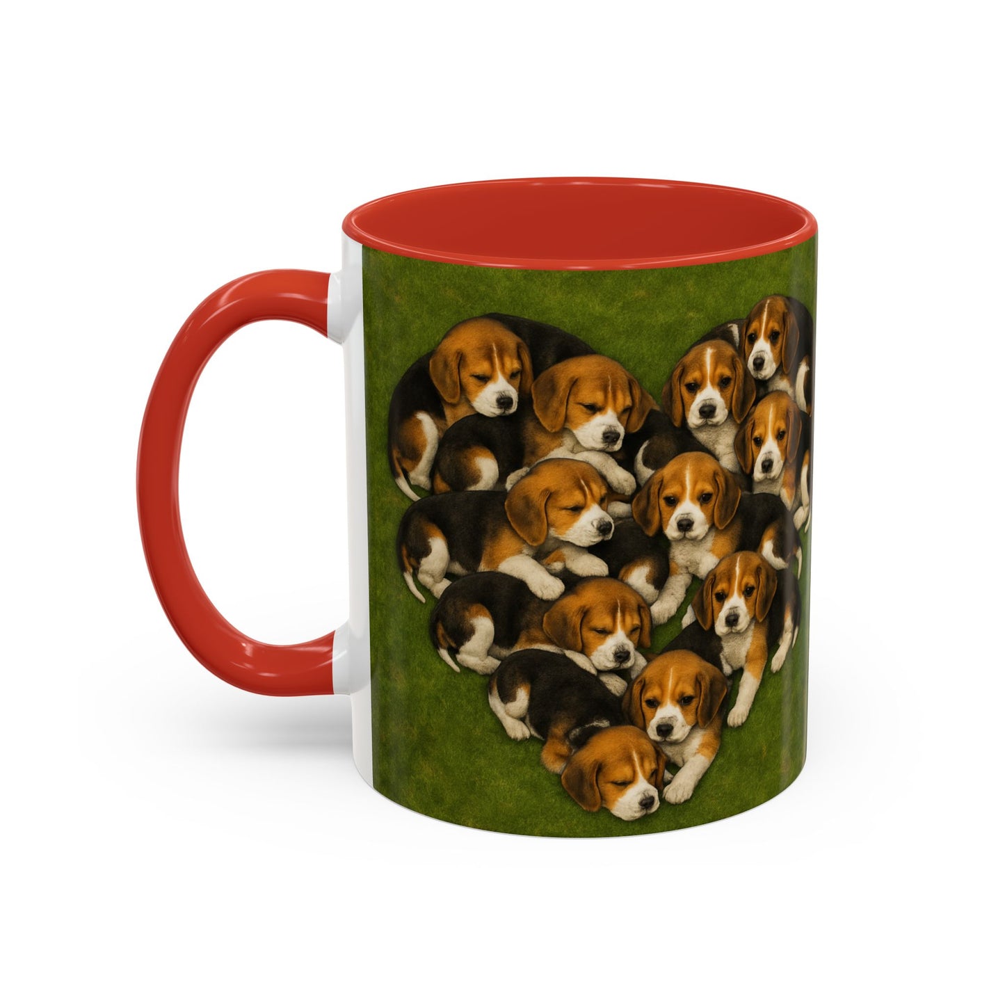 Beagle puppies Accent Coffee Mug - Perfect Gift for Dog Lovers