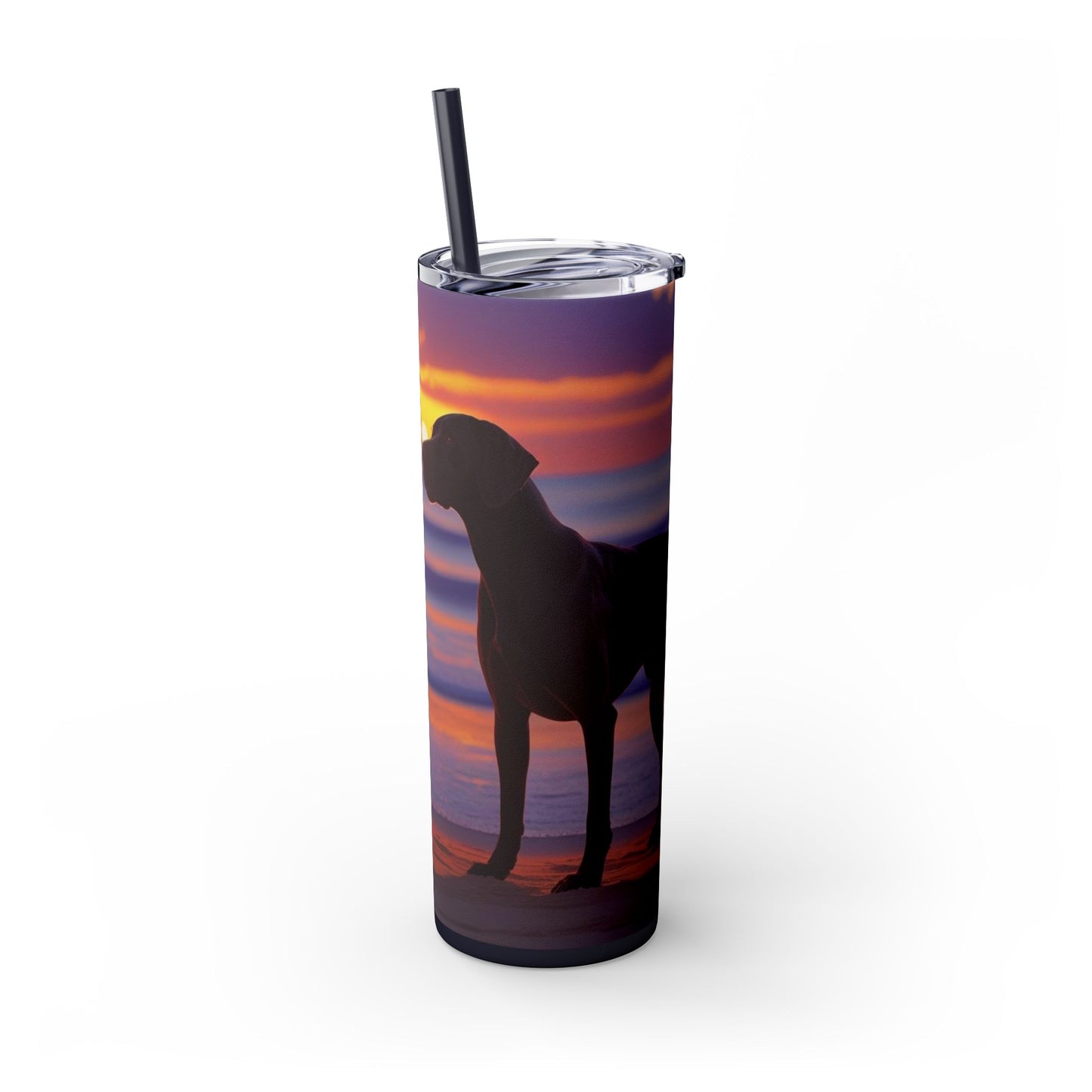 German Shorthaired Pointer Love Skinny Tumbler with Straw, 20oz