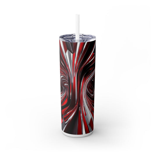 Optical Illusion Skinny Tumbler with Straw, 20oz