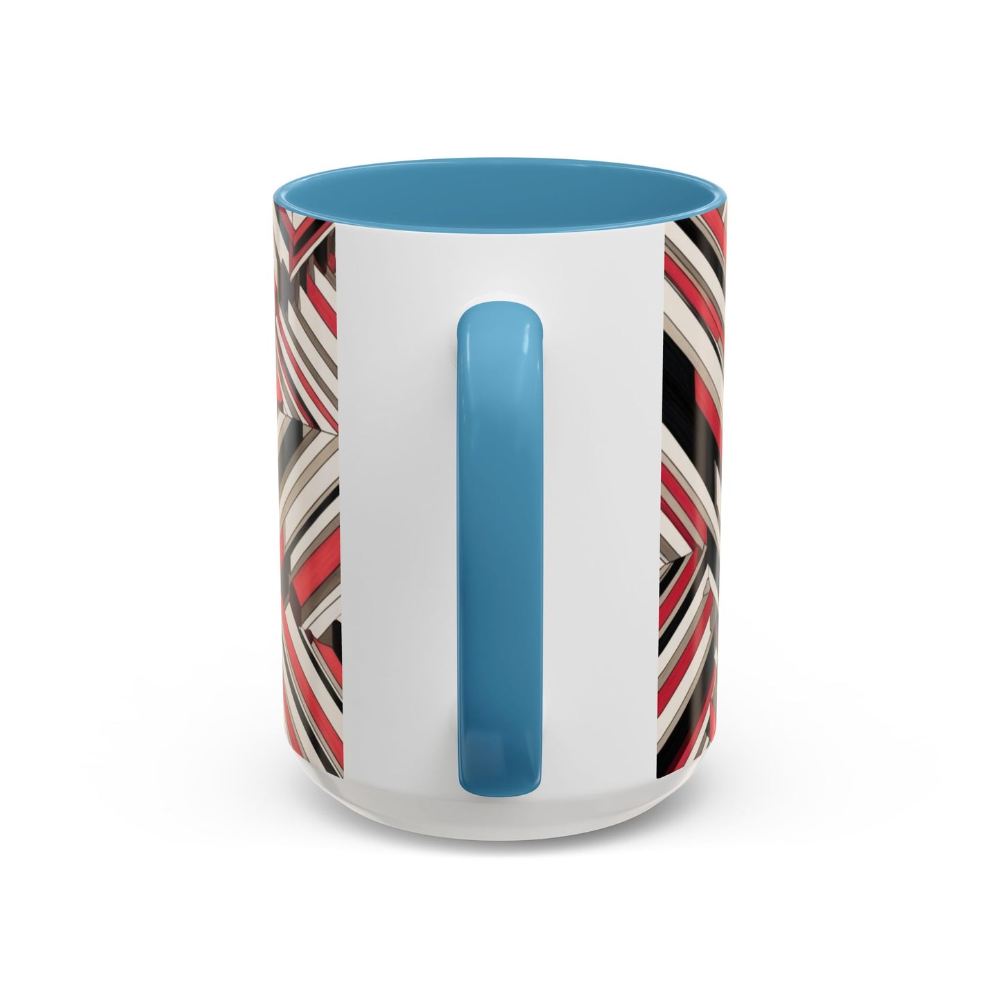 Optical Illusion Accent Mug – Ceramic Coffee Cup