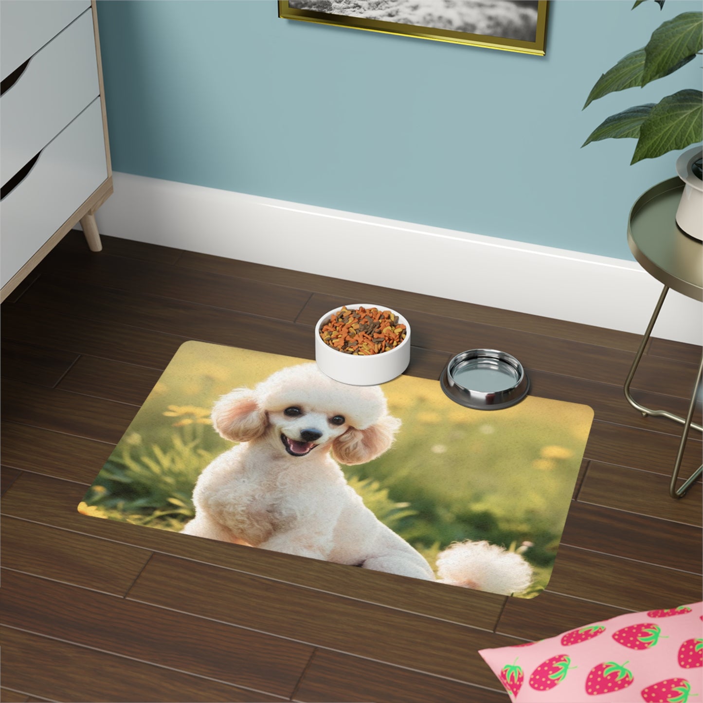 Pet Food Mat (12x18) - Miniature Poodle