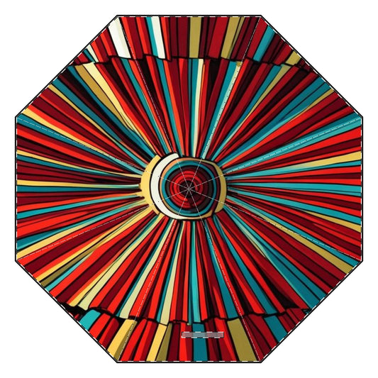 Optical Illusion Semi-Automatic Foldable Umbrella