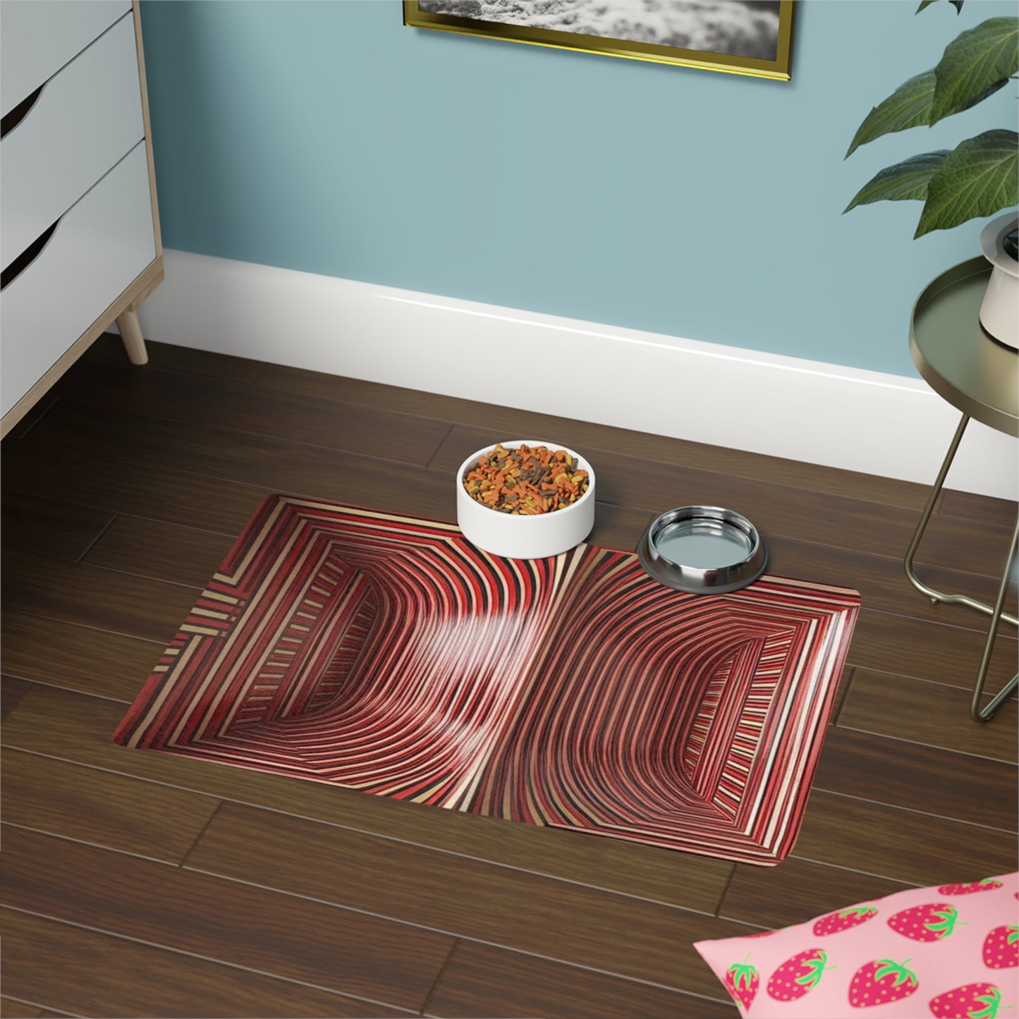 Pet Food Mat (12x18) - Optical Illusion