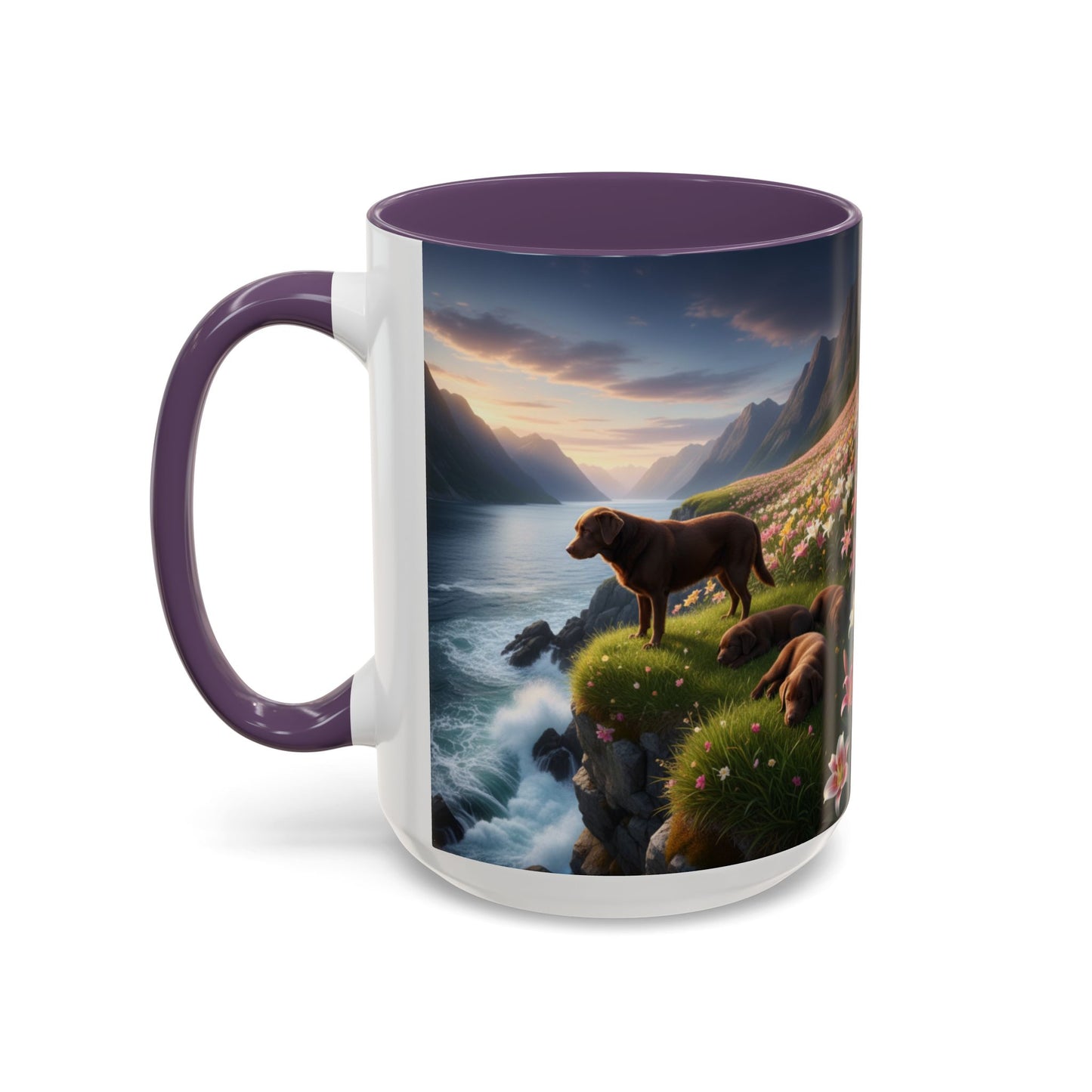 Chocolate Labrador Retriever Accent Mug – Ceramic Coffee Cup