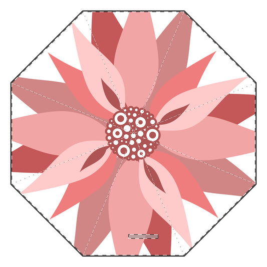Floral Semi-Automatic Foldable Umbrella