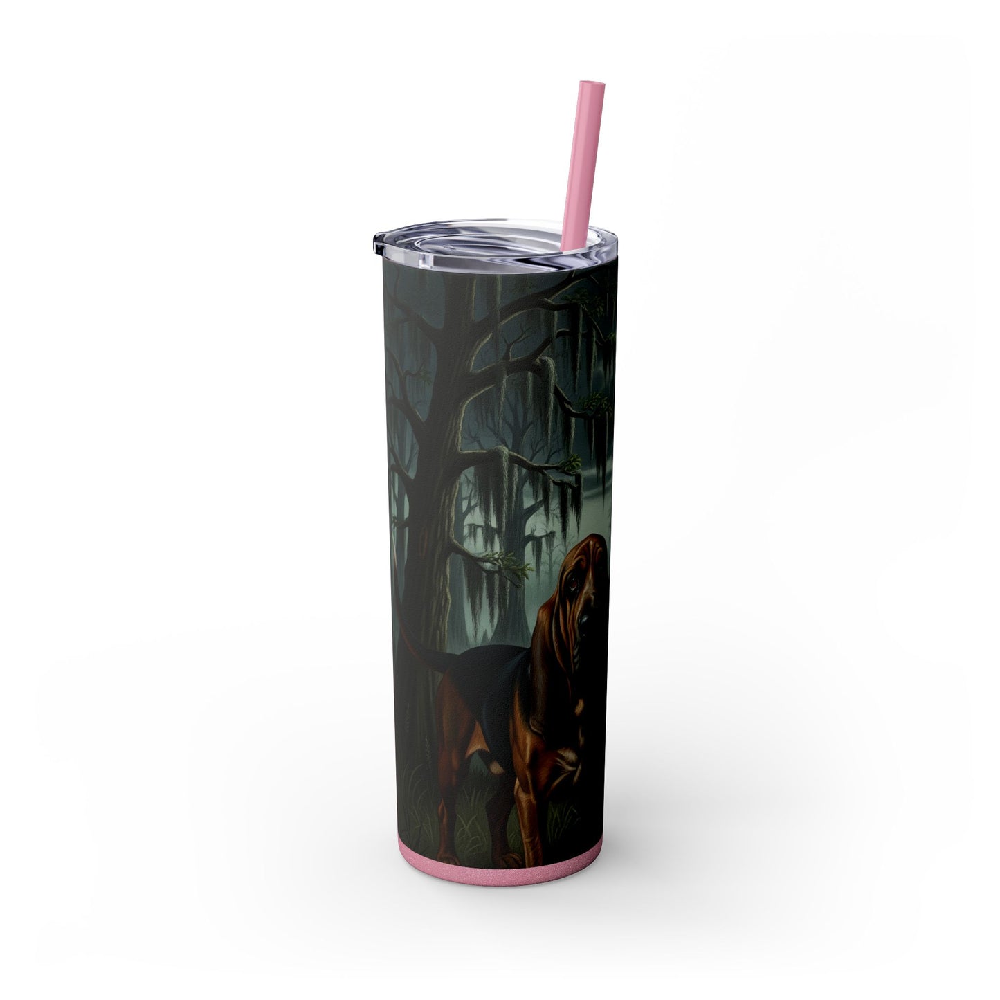 Bloodhound Skinny Tumbler with Straw, 20oz