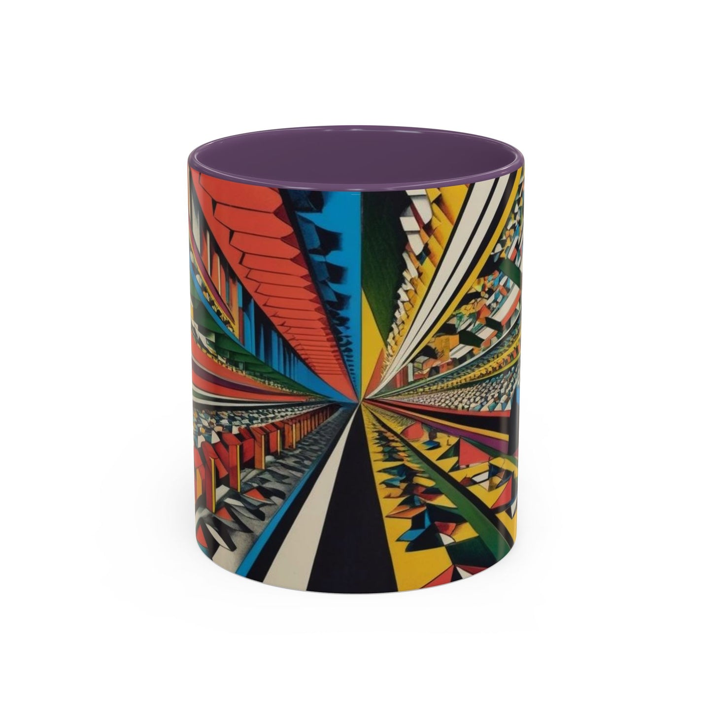 Optical Illusion Accent Mug – Ceramic Coffee Cup