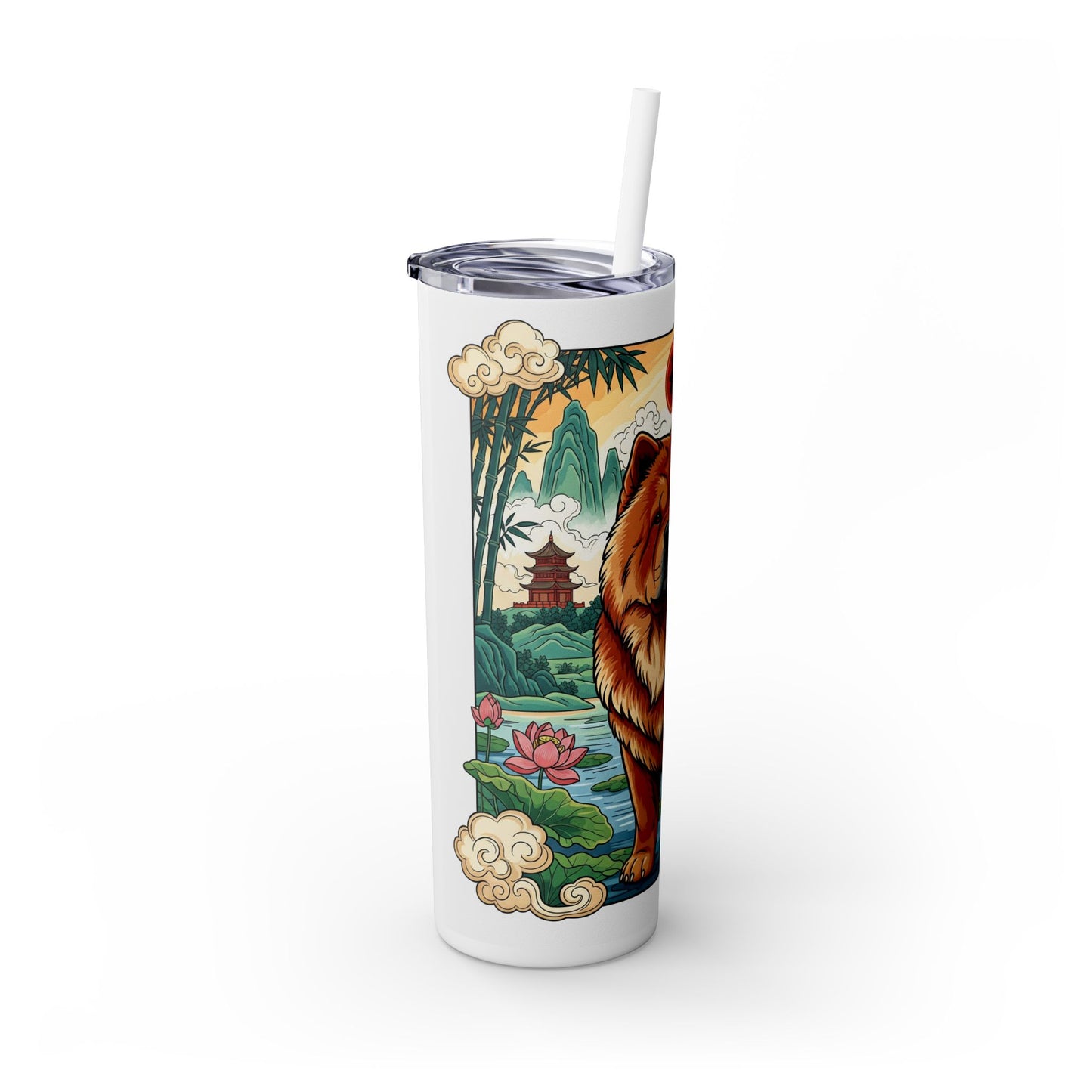 Skinny Tumbler with Straw – 20 oz Stainless Steel Cup