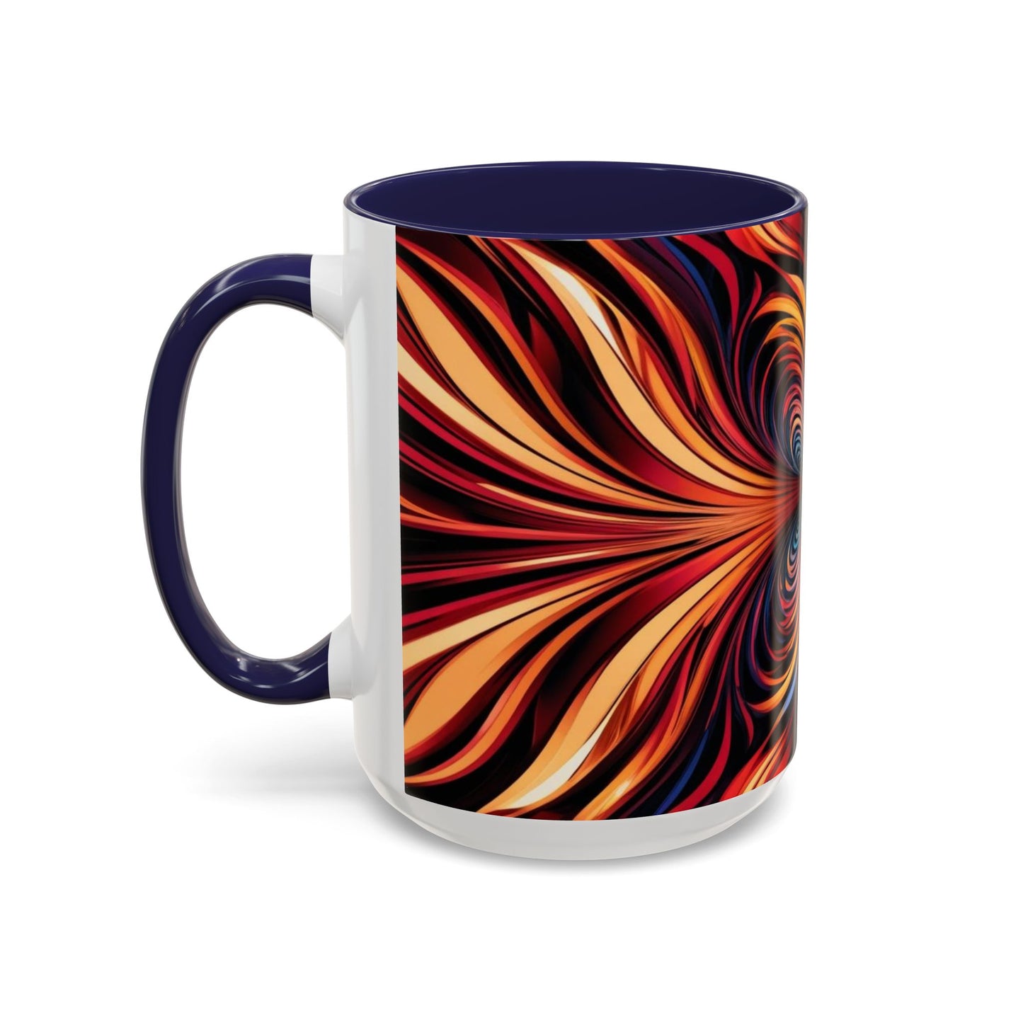 Optical Illusion Accent Mug – Ceramic Coffee Cup