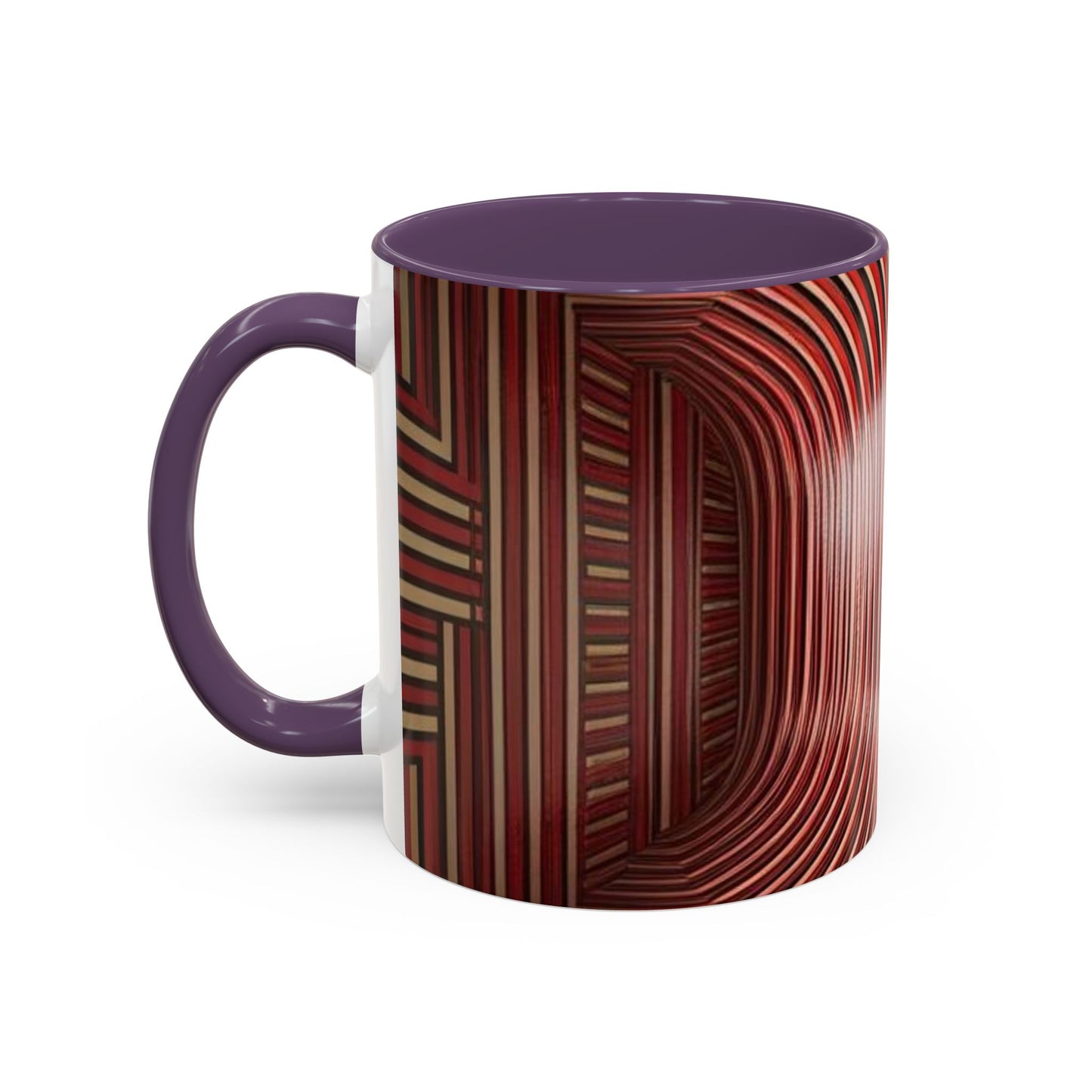 Optical Illusion Accent Mug – Ceramic Coffee Cup