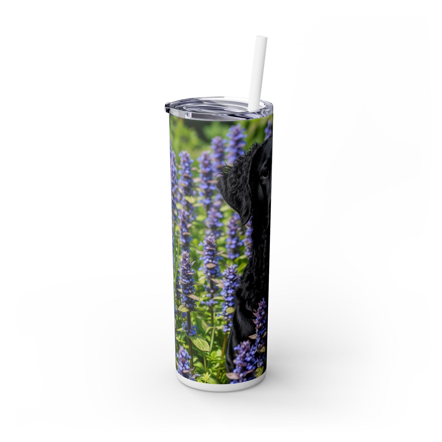 Gobelet isotherme à paille en forme de retriever à poil frisé, 590 ml