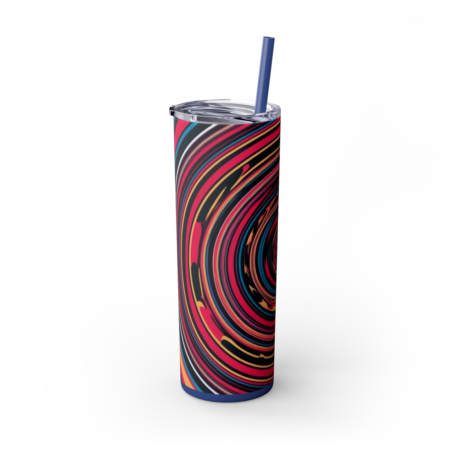 Optical Illusion Skinny Tumbler with Straw, 20oz