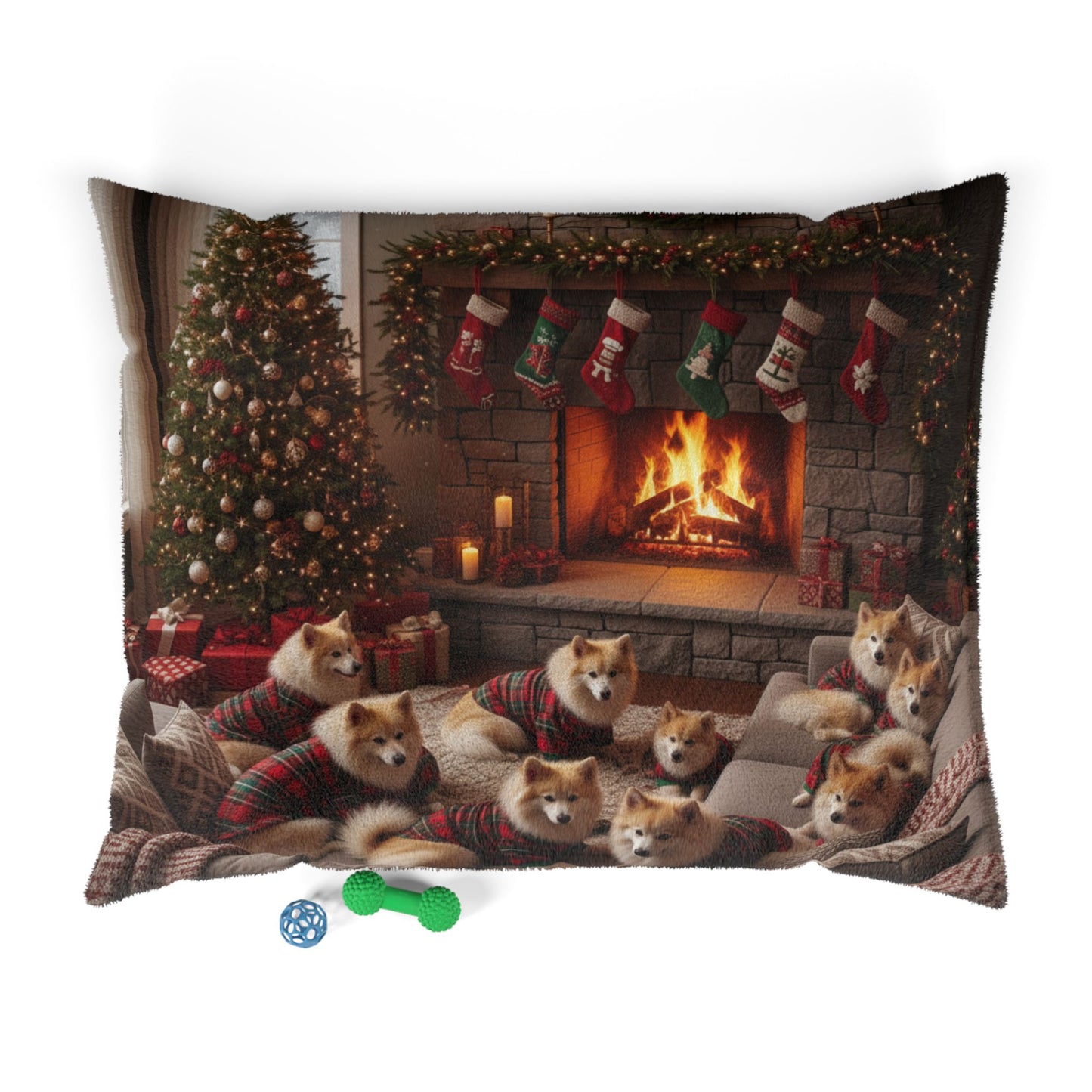 Icelandic Sheepdogs Holiday Fireplace Dog Bed