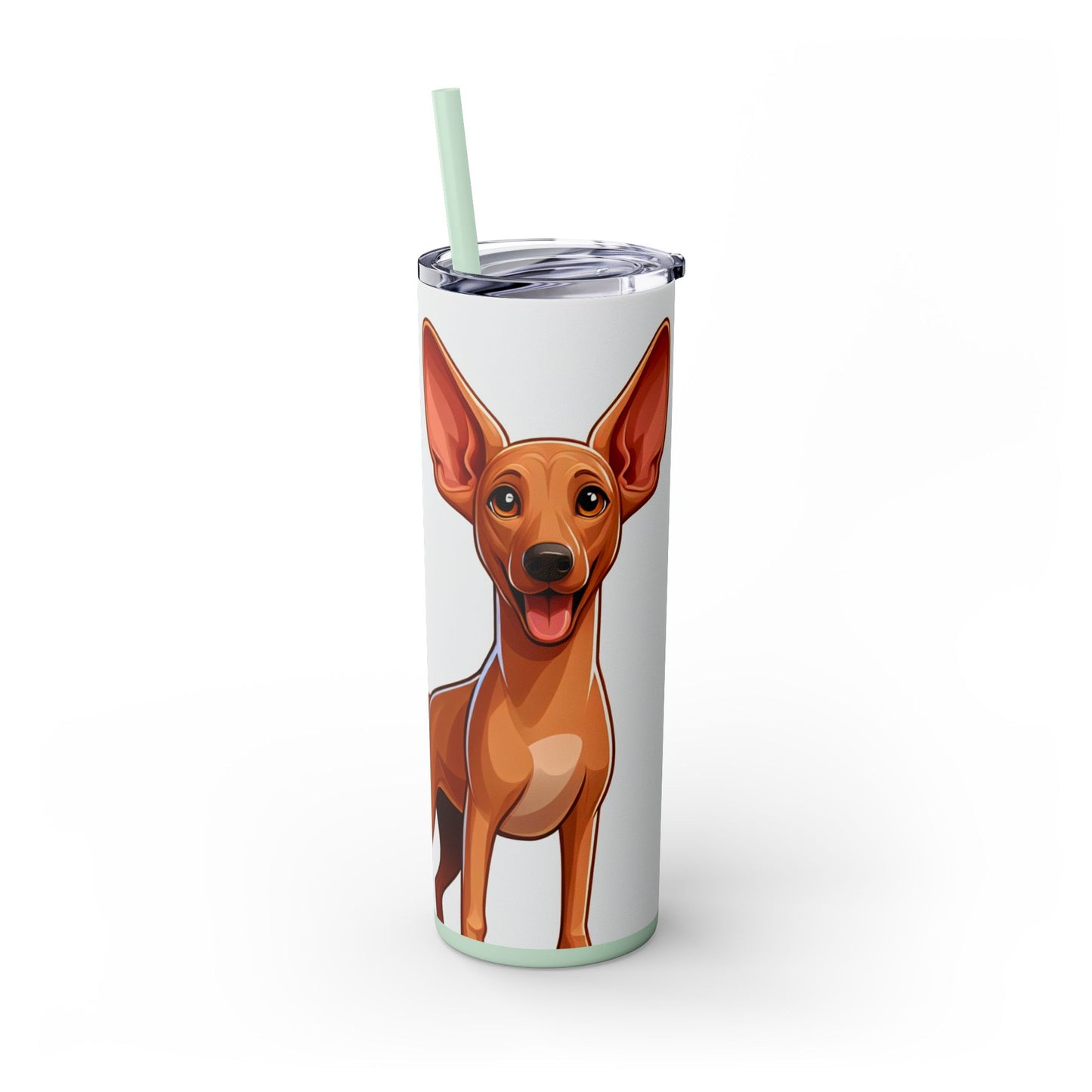 Pharaoh Hound Skinny Tumbler with Straw, 20oz