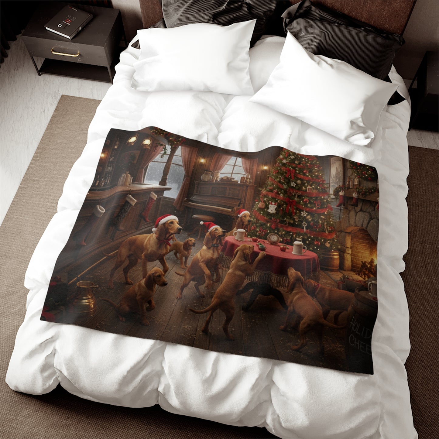 Christmas Puppies Holiday Blanket