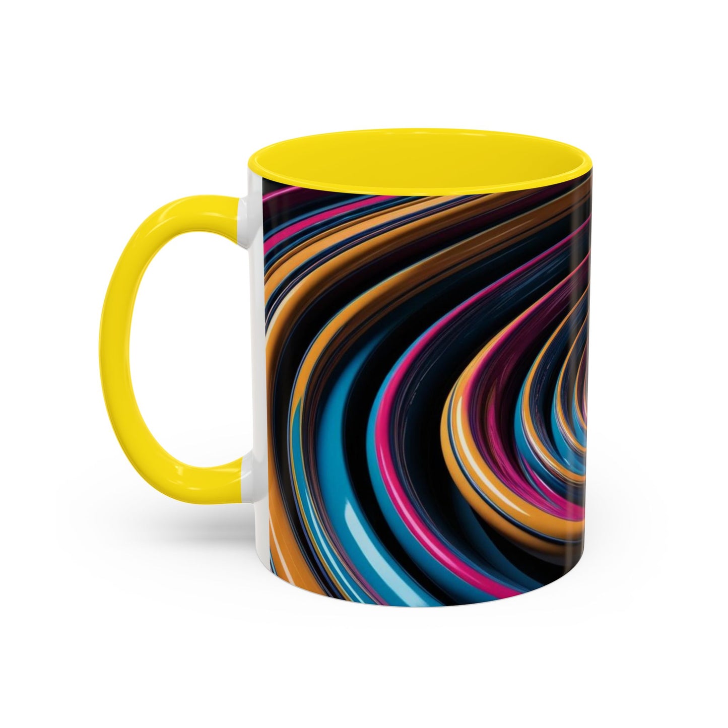 Optical Illusion Accent Mug – Ceramic Coffee Cup