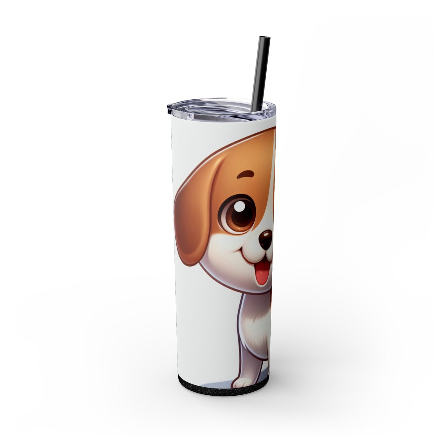 Beagle Skinny Tumbler with Straw, 20oz