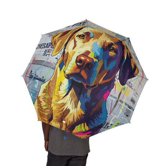 Chesapeake Bay Retriever Semi-Automatic Foldable Umbrella