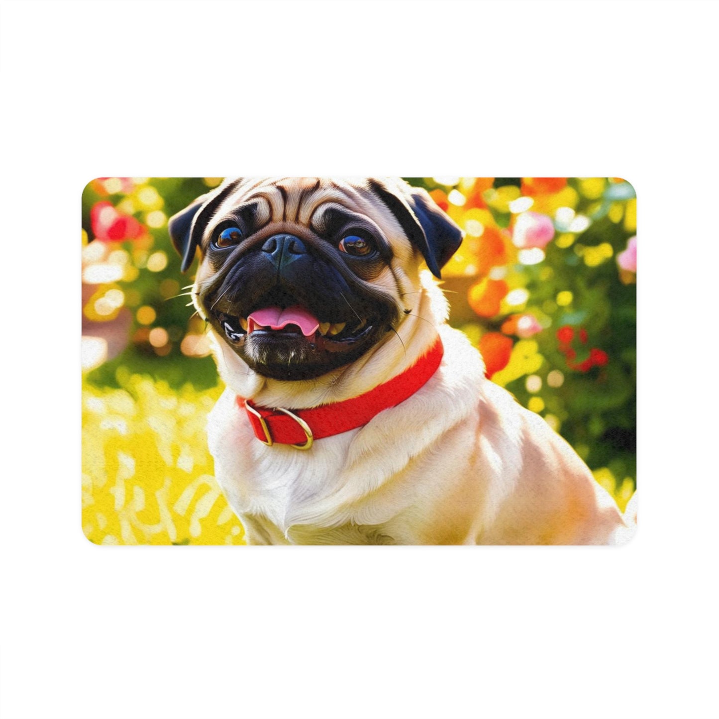 Pet Food Mat (12x18) - Pug