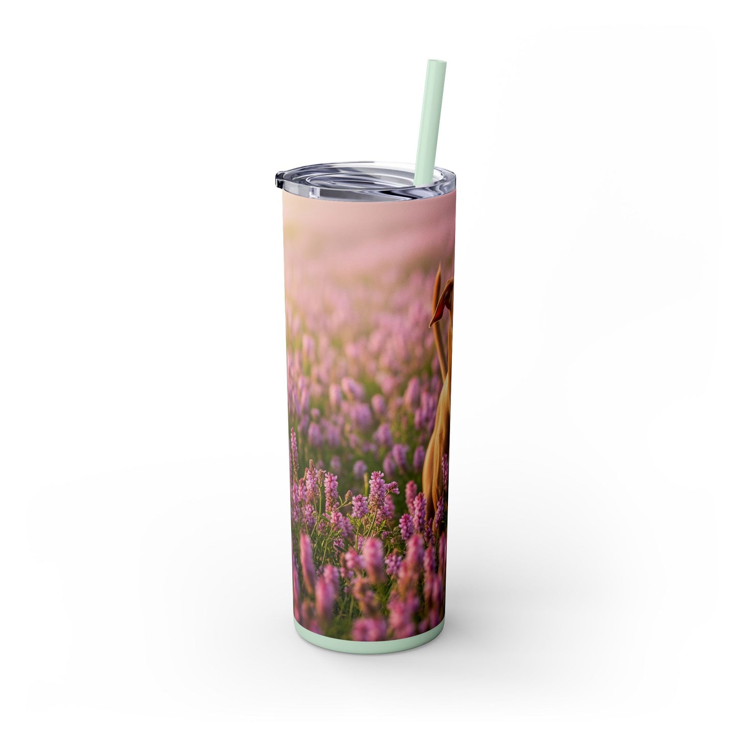 Skinny Tumbler with Straw – 20 oz Stainless Steel Cup
