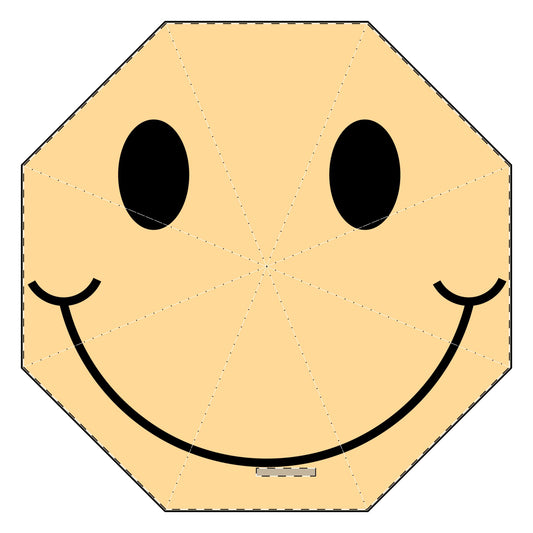 Smiley Face Semi-Automatic Foldable Umbrella
