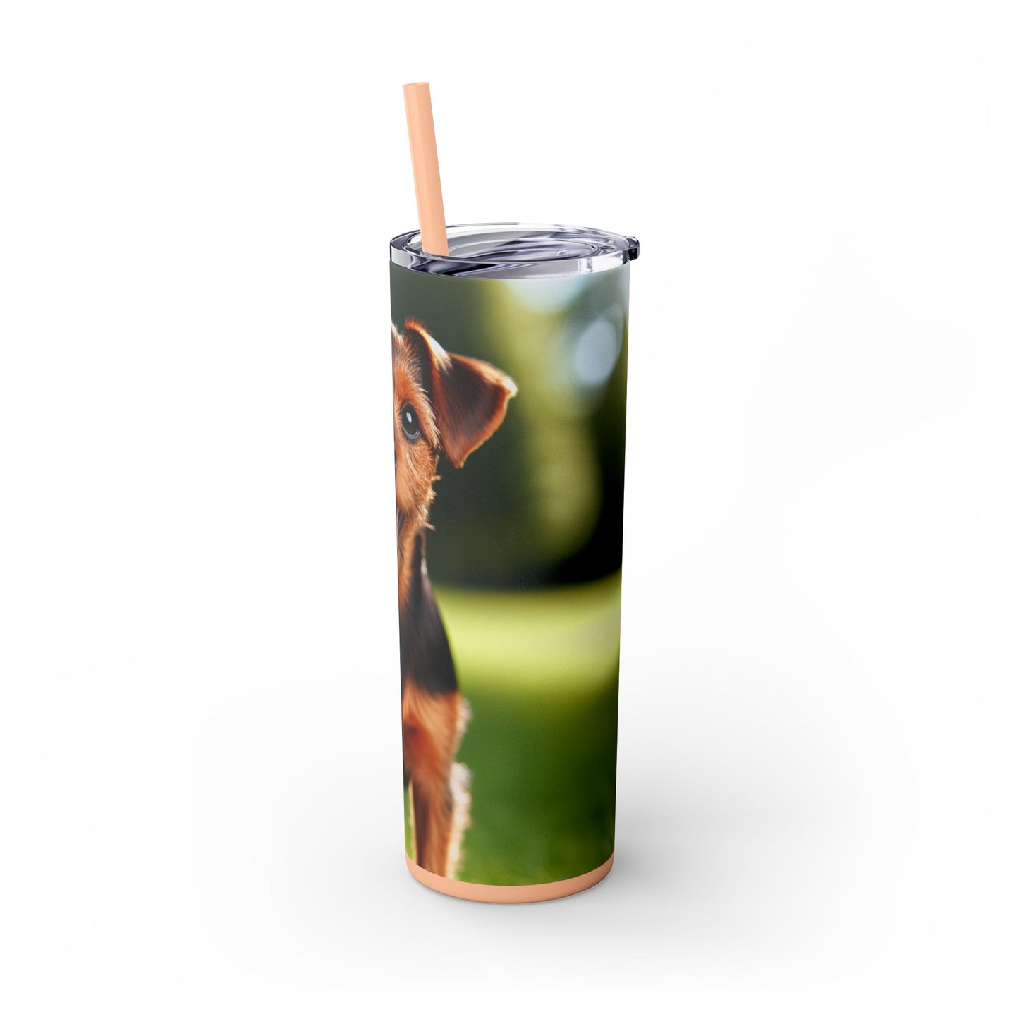 Deutscher Jagdterrier Vaso con pajita, 20 oz