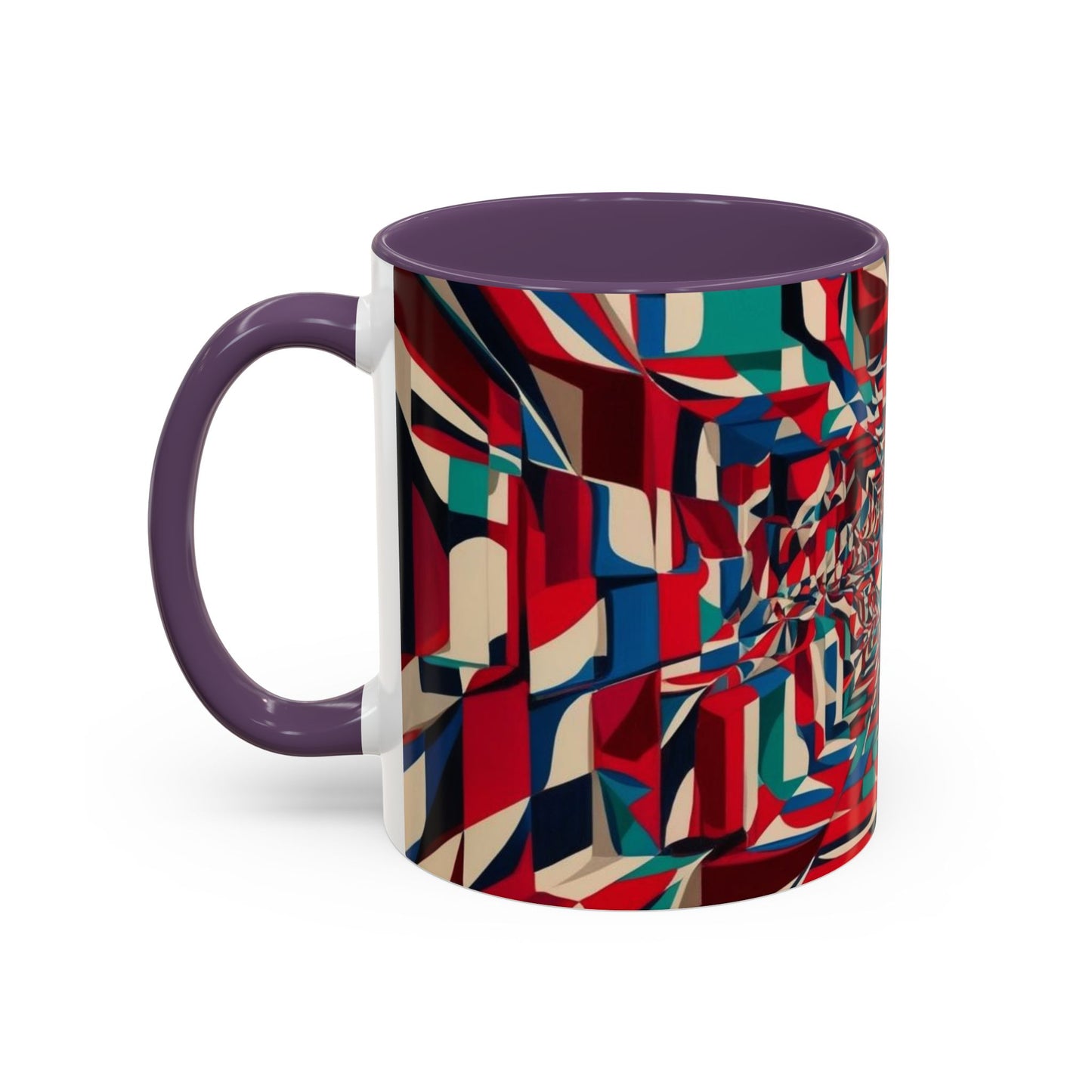 Optical Illusion Accent Mug – Ceramic Coffee Cup