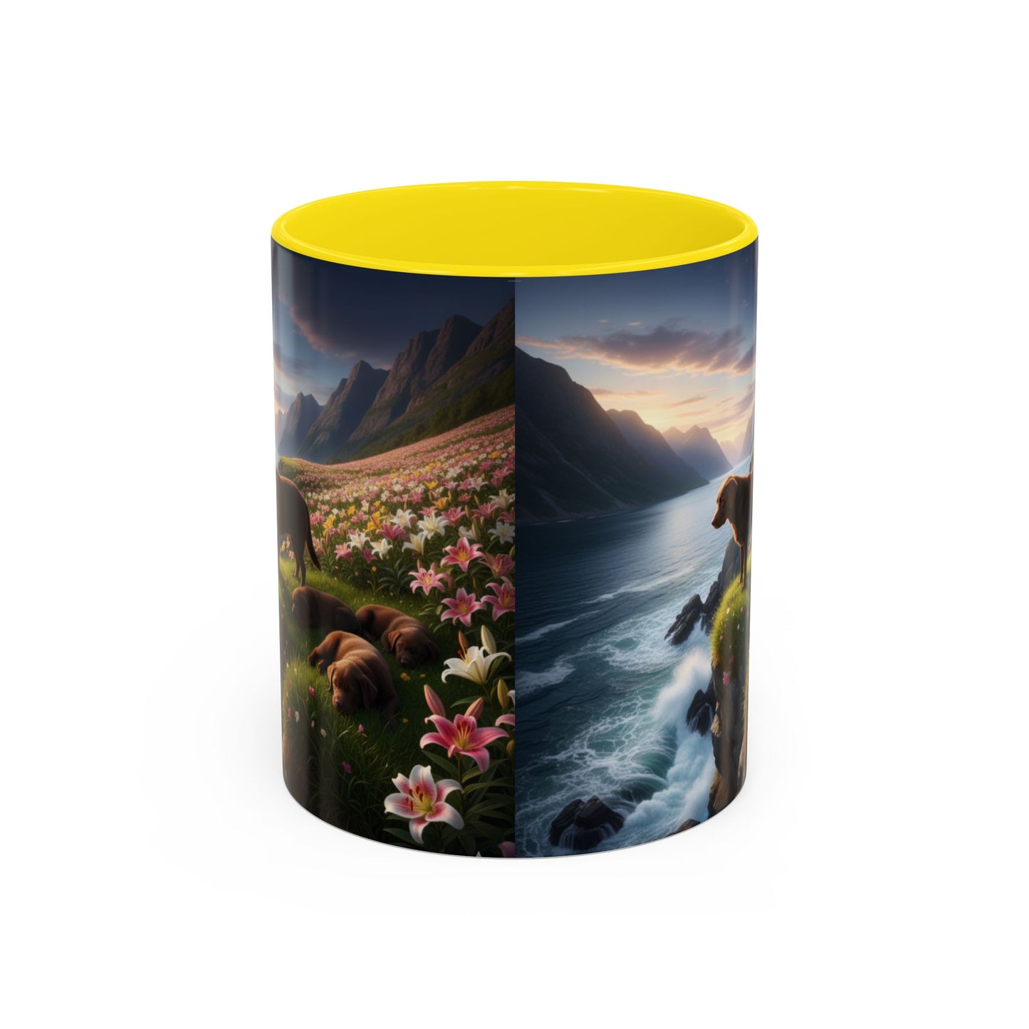 Chocolate Labrador Retriever Accent Mug – Ceramic Coffee Cup