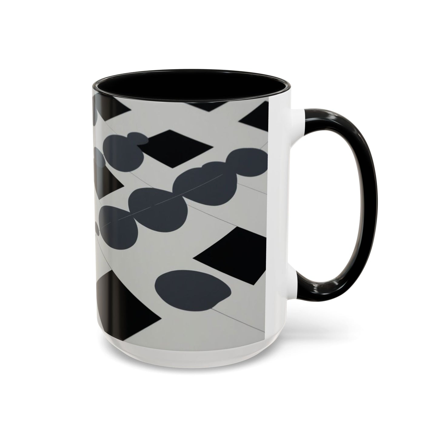 Optical Illusion Accent Mug – Ceramic Coffee Cup