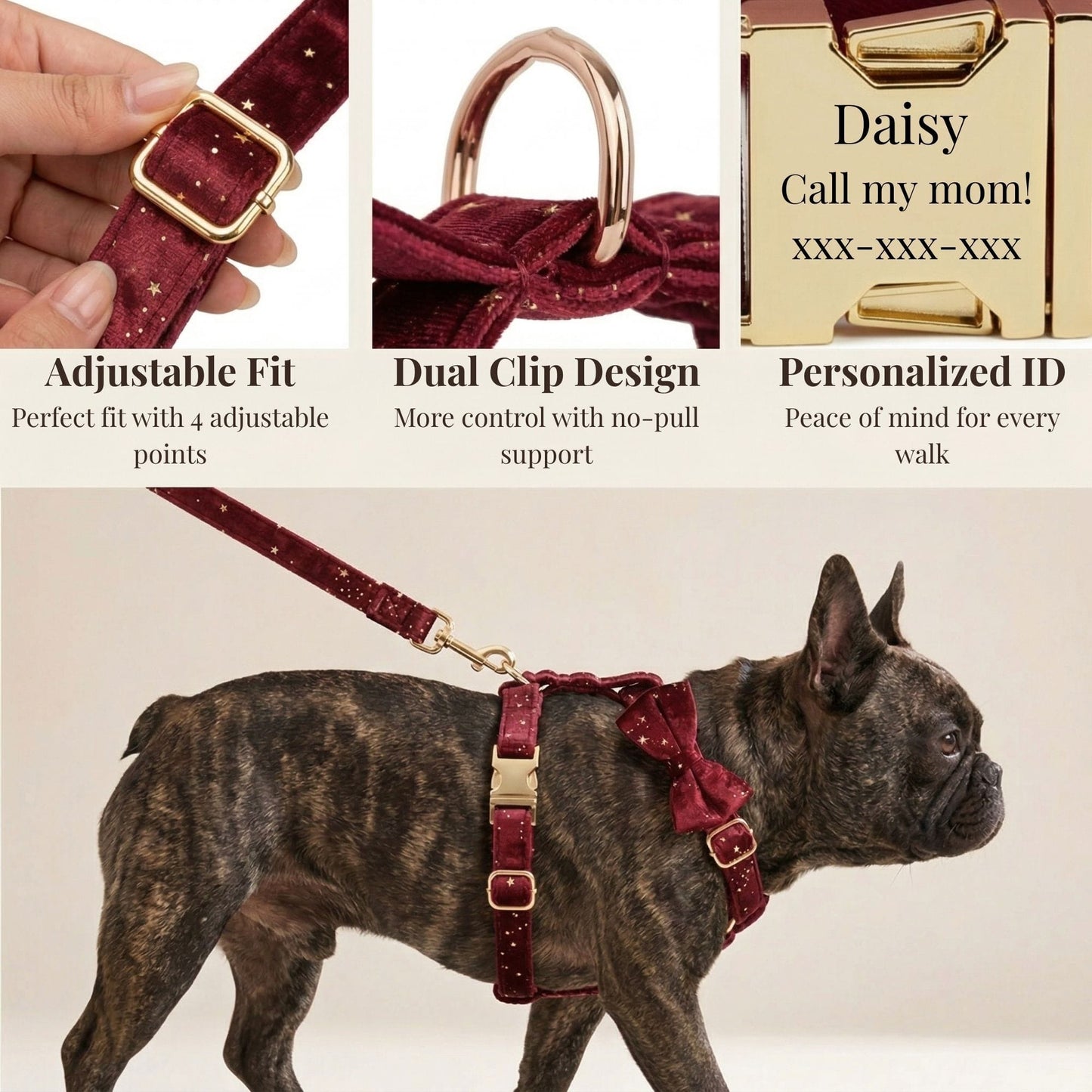 Ensemble classique personnalisé Velvet Wine Star