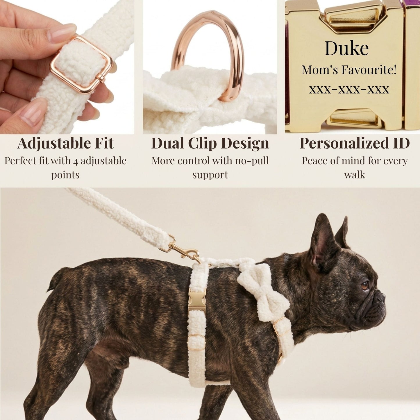 Ensemble classique en ours en peluche de mariage personnalisé tricoté à la main