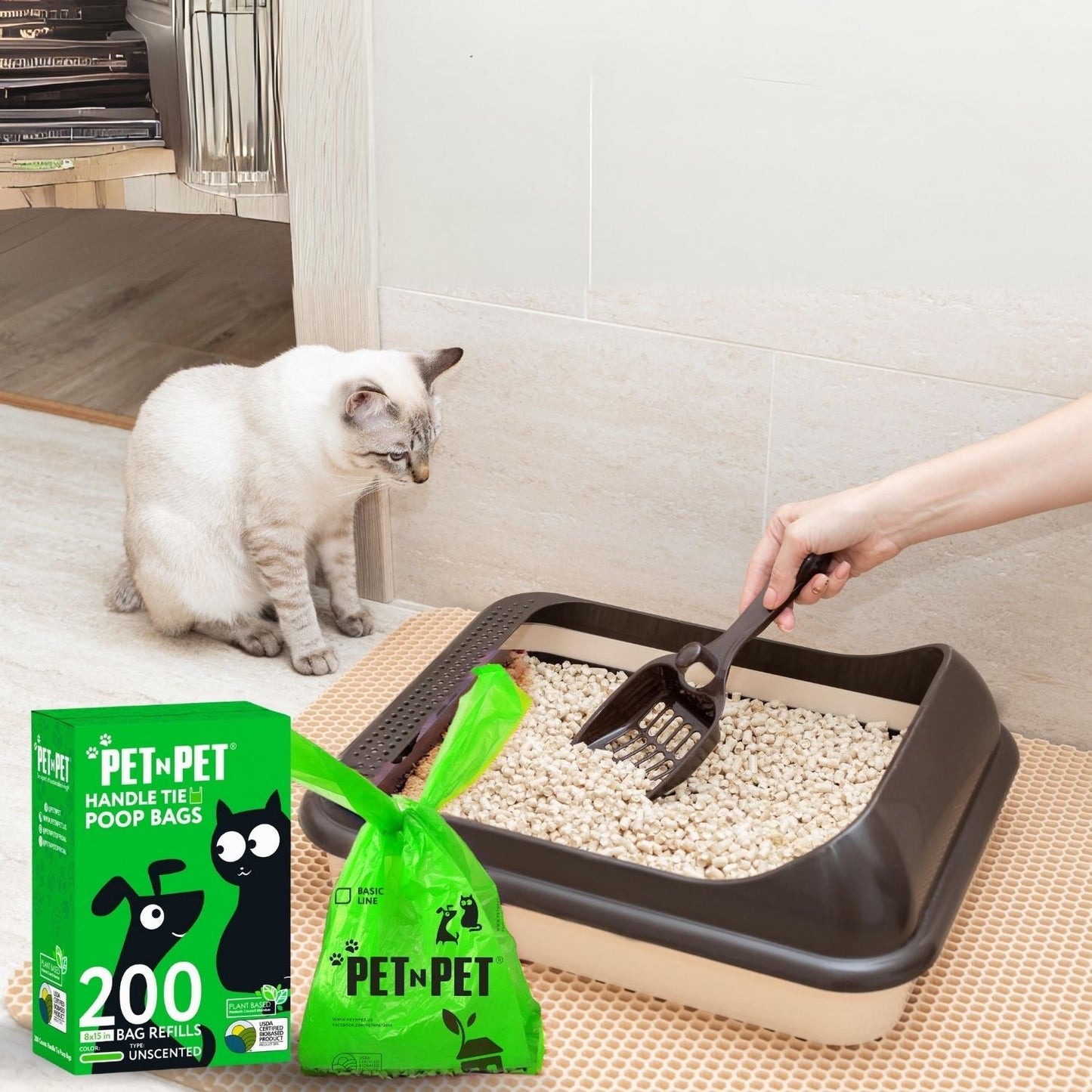 Handle Tie Dog Poop Bags