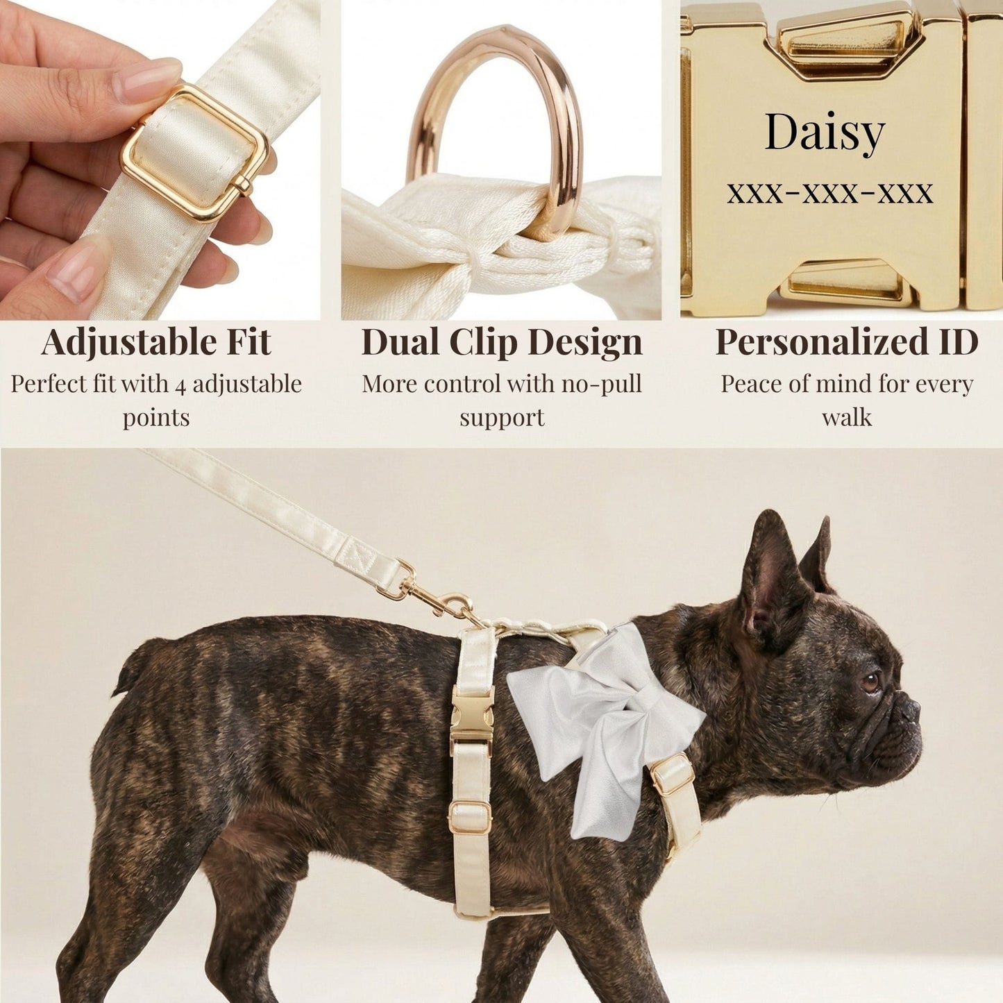 Ensemble classique personnalisé en satin blanc pur pour mariage