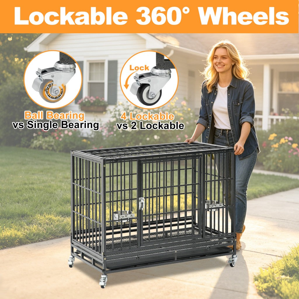 Cage de transport empilable robuste pour chien 37" 371D03 