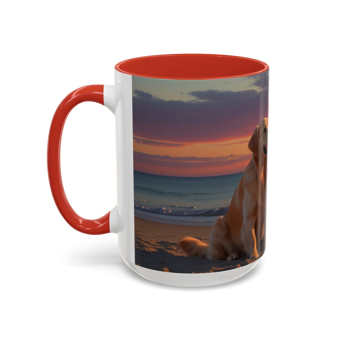 Golden Retriever Love Accent Coffee Mug - Perfect Gift for Dog Lovers