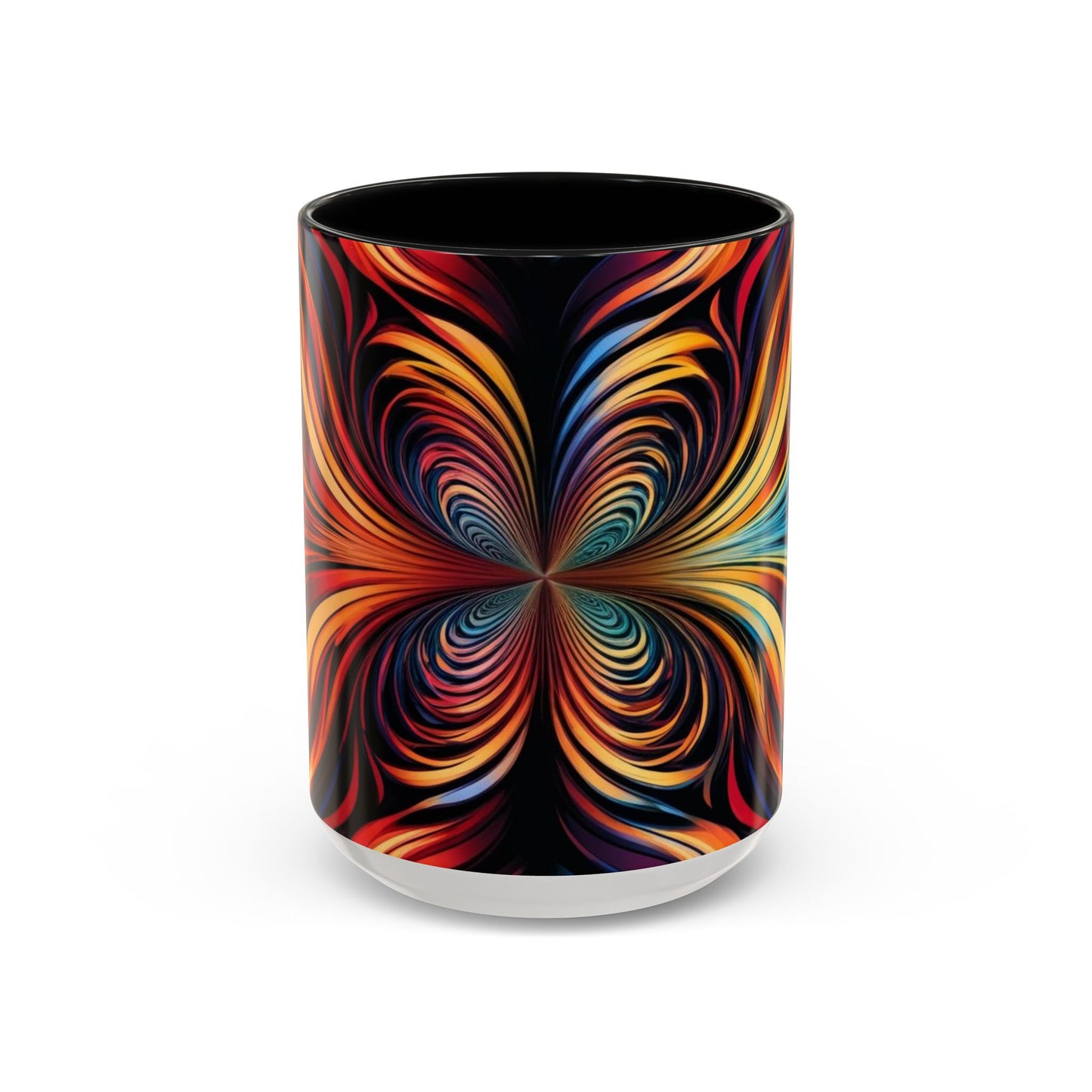 Optical Illusion Accent Mug – Ceramic Coffee Cup