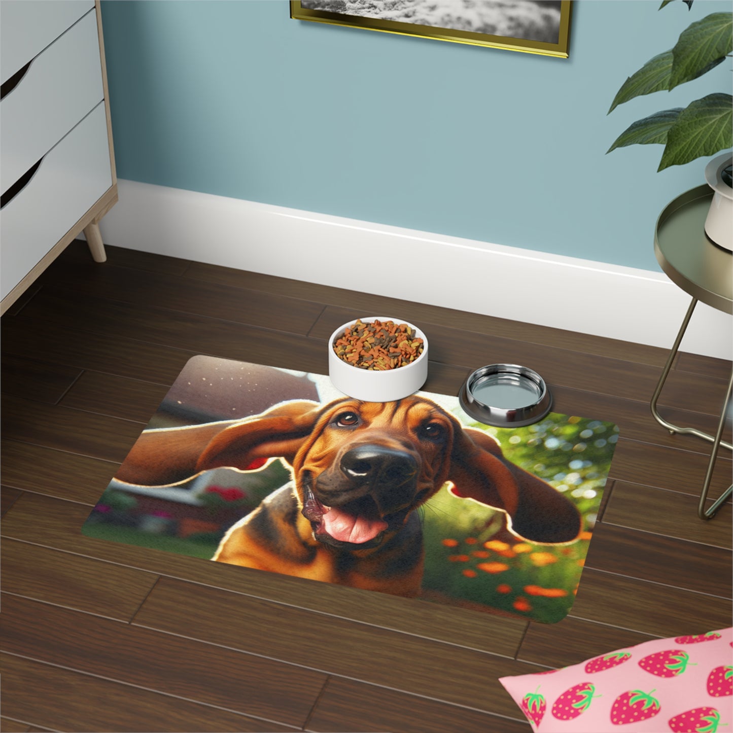 Pet Food Mat (12x18) - Bloodhound