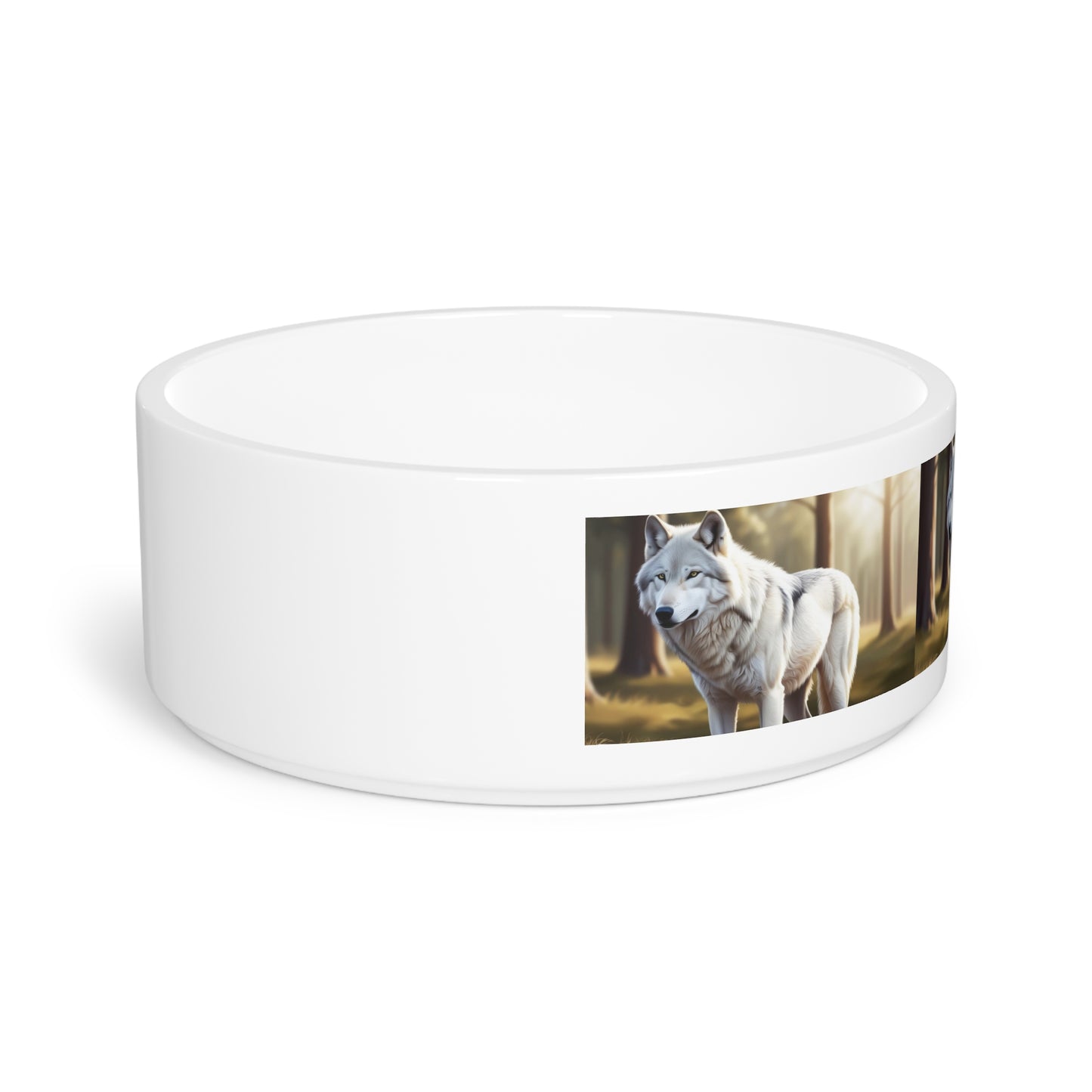 White Wolf Pet Bowl