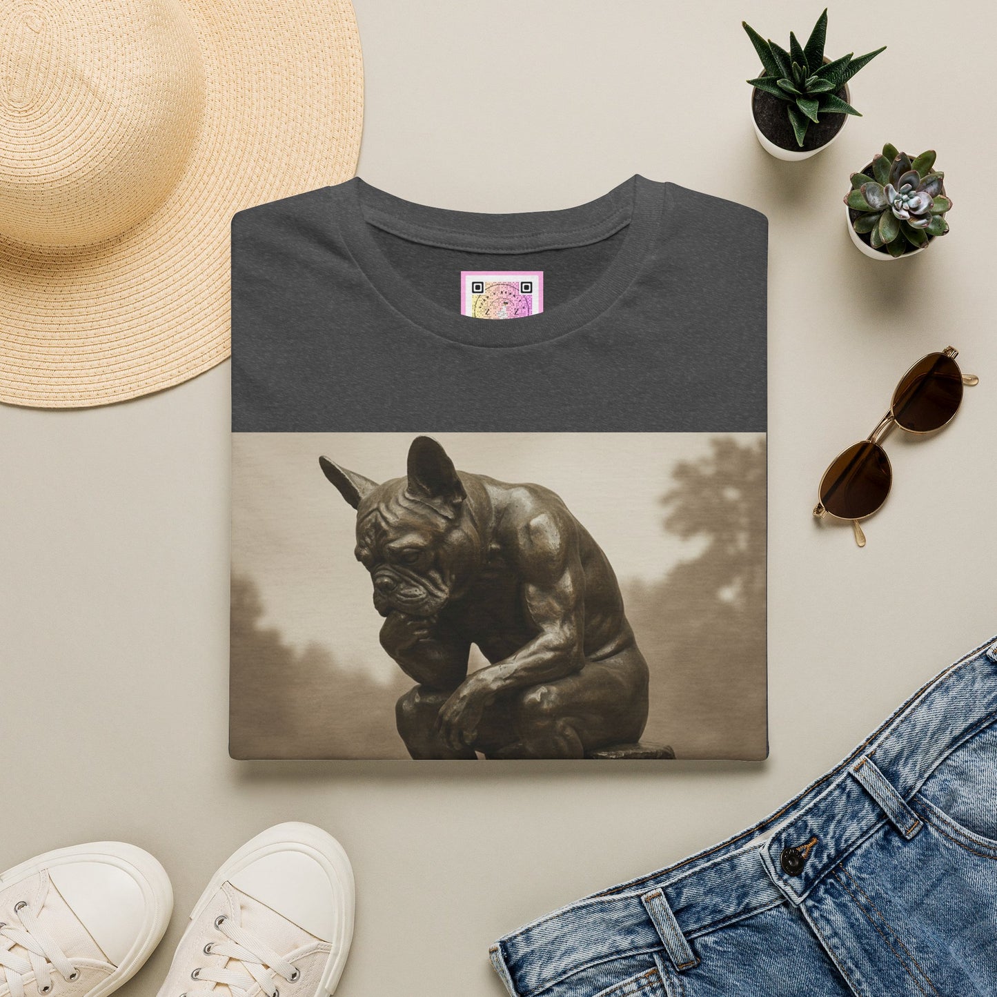 Canine Canvas Collection: Rodin Homage Tee Shirt