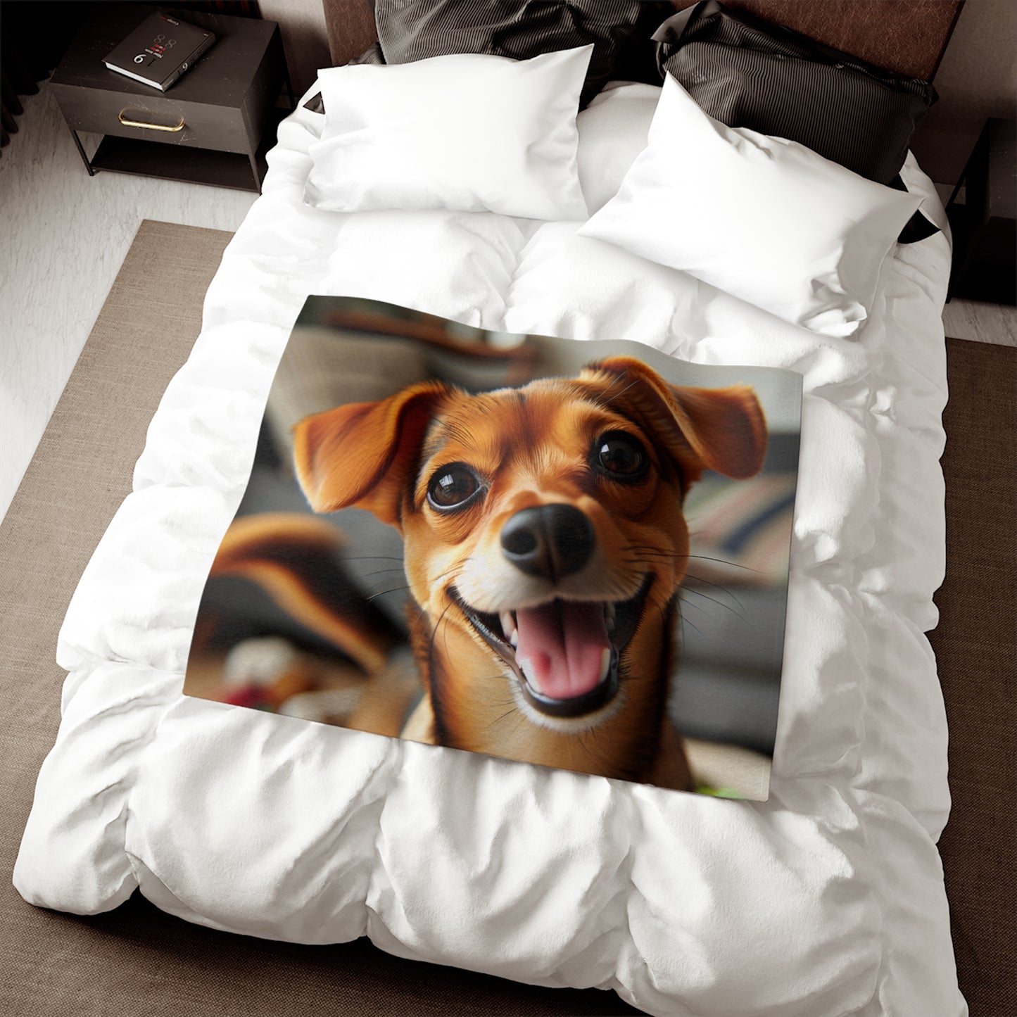 Chiweenie Sweatshirt Blanket