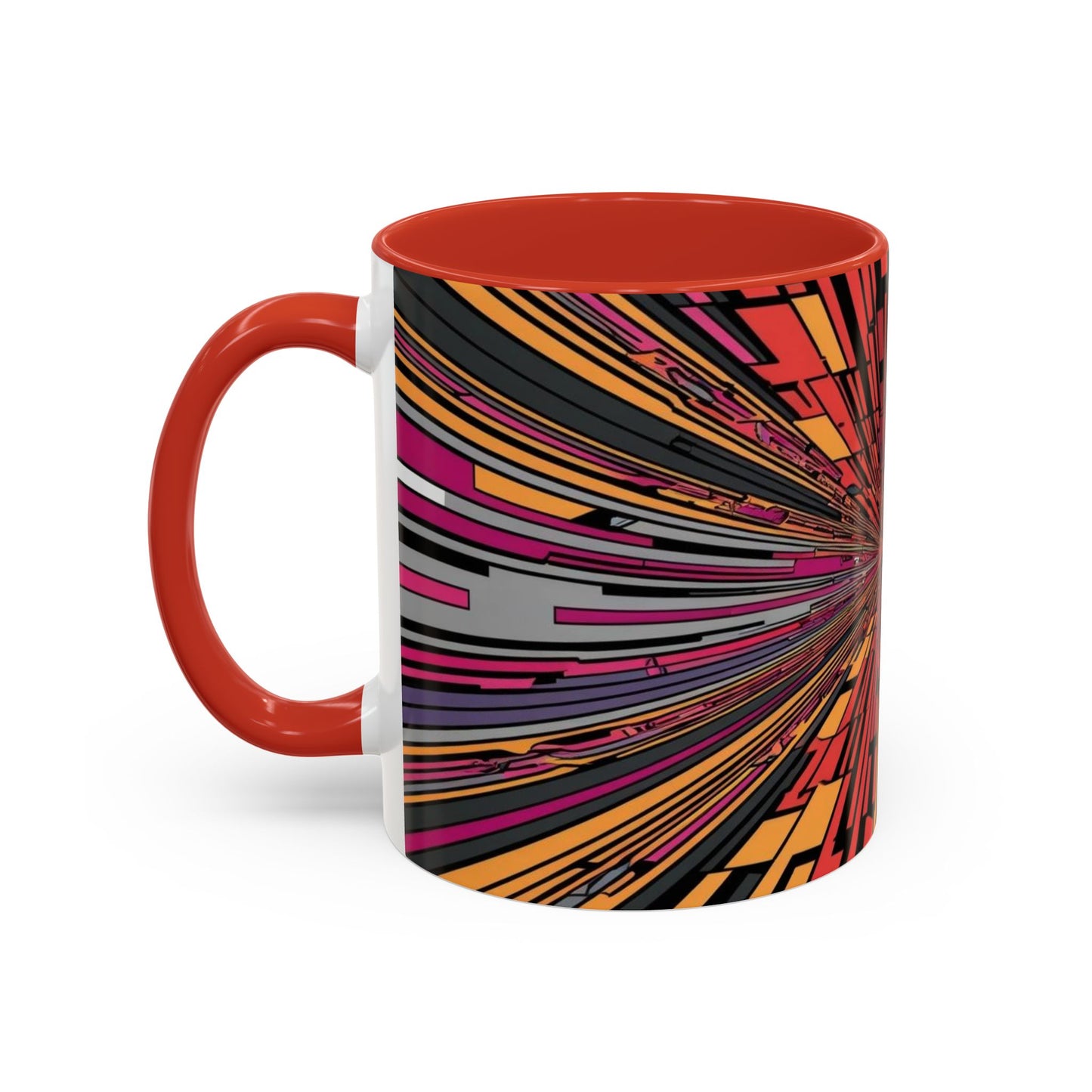 Optical Illusion Accent Mug – Ceramic Coffee Cup