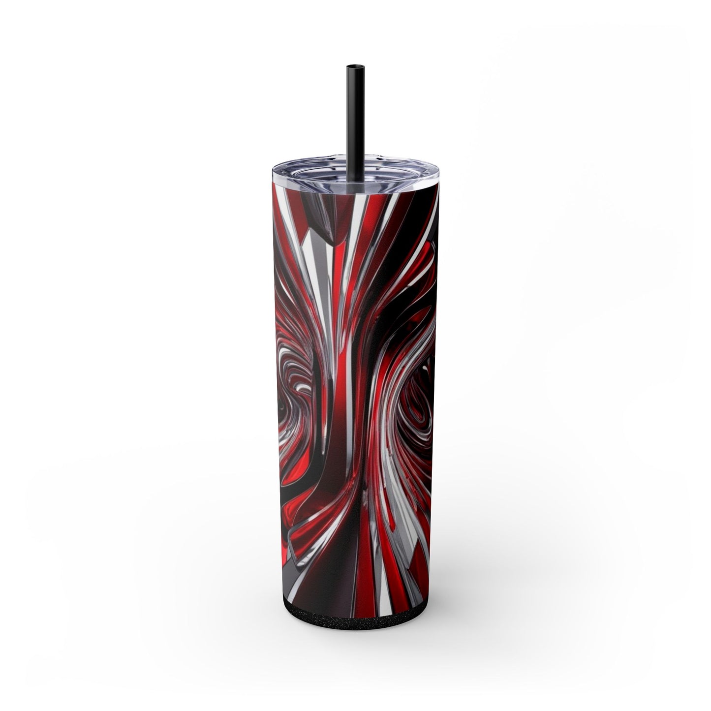 Optical Illusion Skinny Tumbler with Straw, 20oz