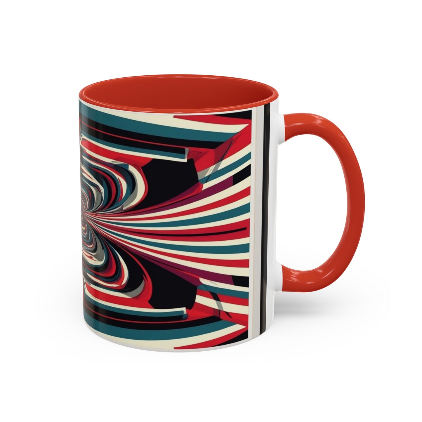 Optical Illusion Accent Mug – Ceramic Coffee Cup