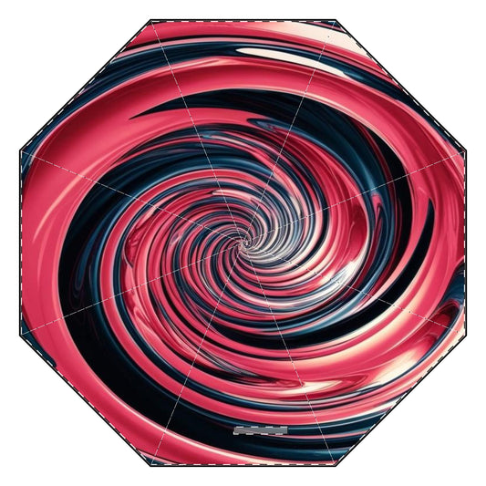 Optical Illusion Semi-Automatic Foldable Umbrella