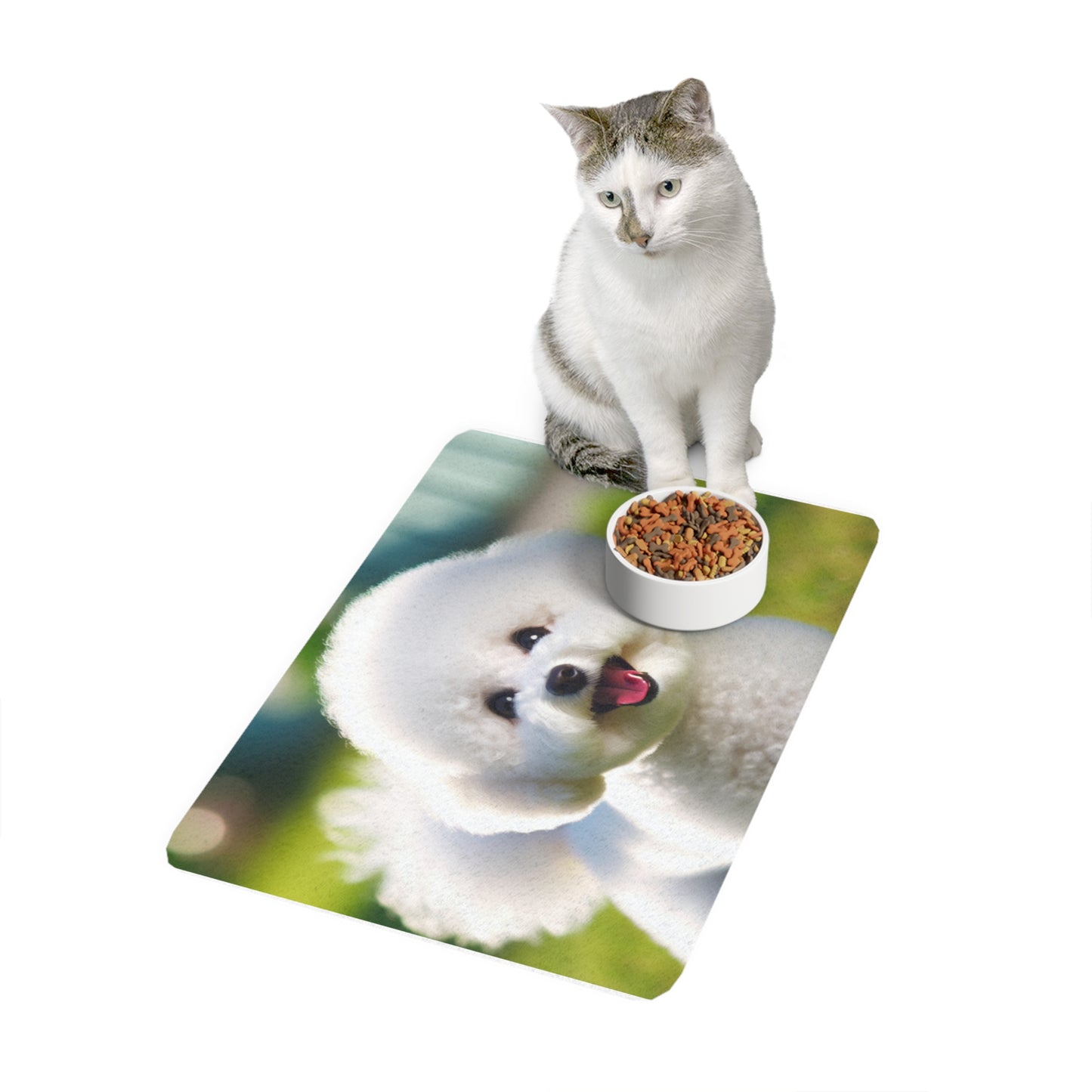 Pet Food Mat (12x18) - Bichon Frise