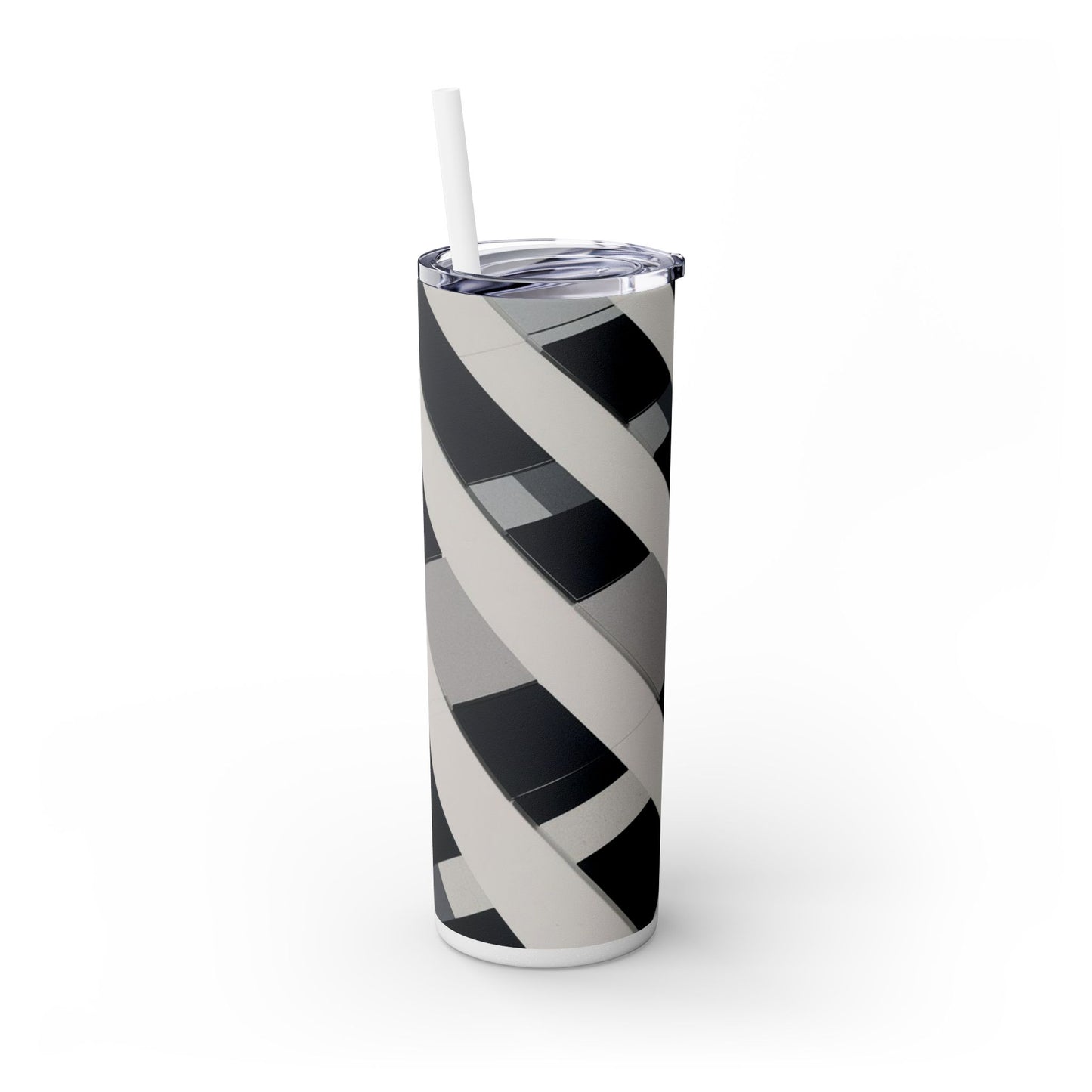 Optical Illusion Skinny Tumbler with Straw, 20oz